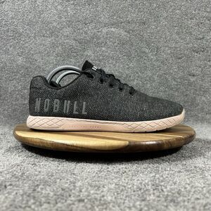 NOBULL Outwork Trainers Mens Sz 9.5 Textured Black Athletic Running Shoes Used